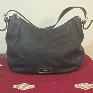 DKNY Black Leather Shoulder Bag